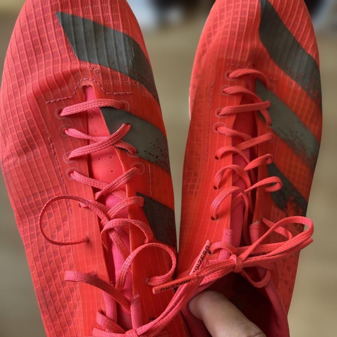 adidas 赤色 スパイクシューズ　29.5cm 陸上競技