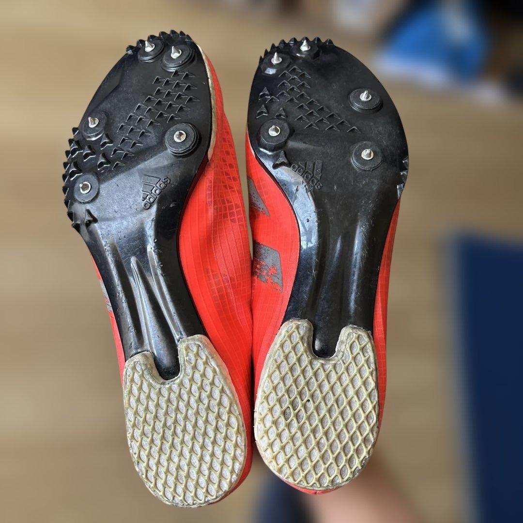 adidas 赤色 スパイクシューズ　29.5cm 陸上競技