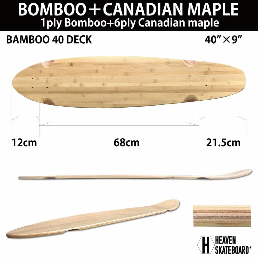 Bamboo 40 Deck｜ロングスケートボードデッキ【バンブー】脚オマケ付 21bamboo40-002.jpg