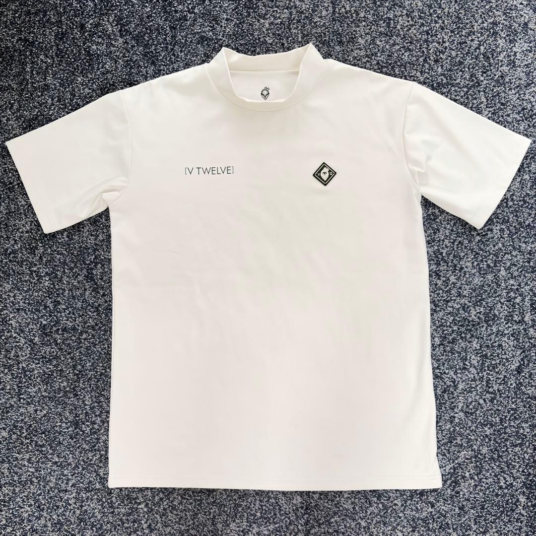 ヴィトゥエルヴ V12 半袖モックネック 背面ロゴ ハイネック ゴルフ