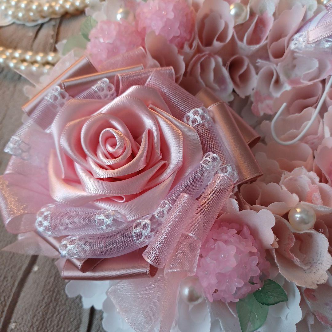 こりどらす様専用＊布リース 刺繍リボン 紫陽花リース - メルカリ