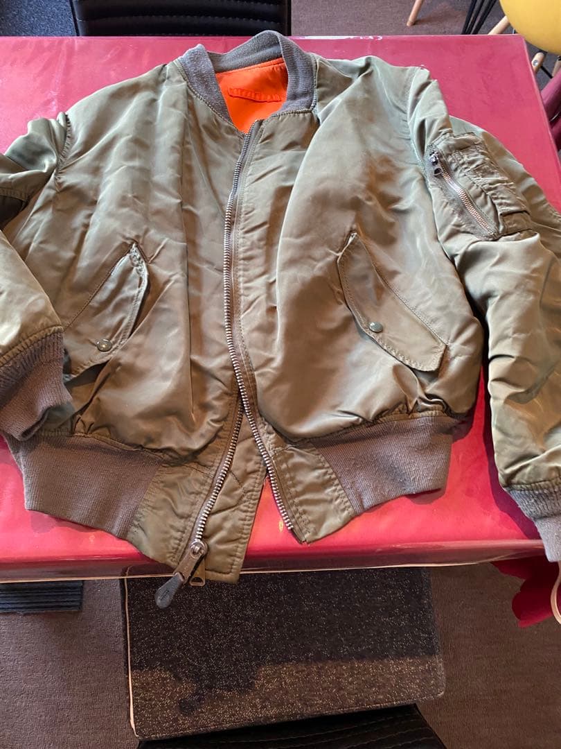 g*n様 ヴィンテージ ALPHA MA-1 フライトジャケット 80s USA 80年代 USA製 ALPHA MA-1 ミリタリー フライトジャケット 民間品