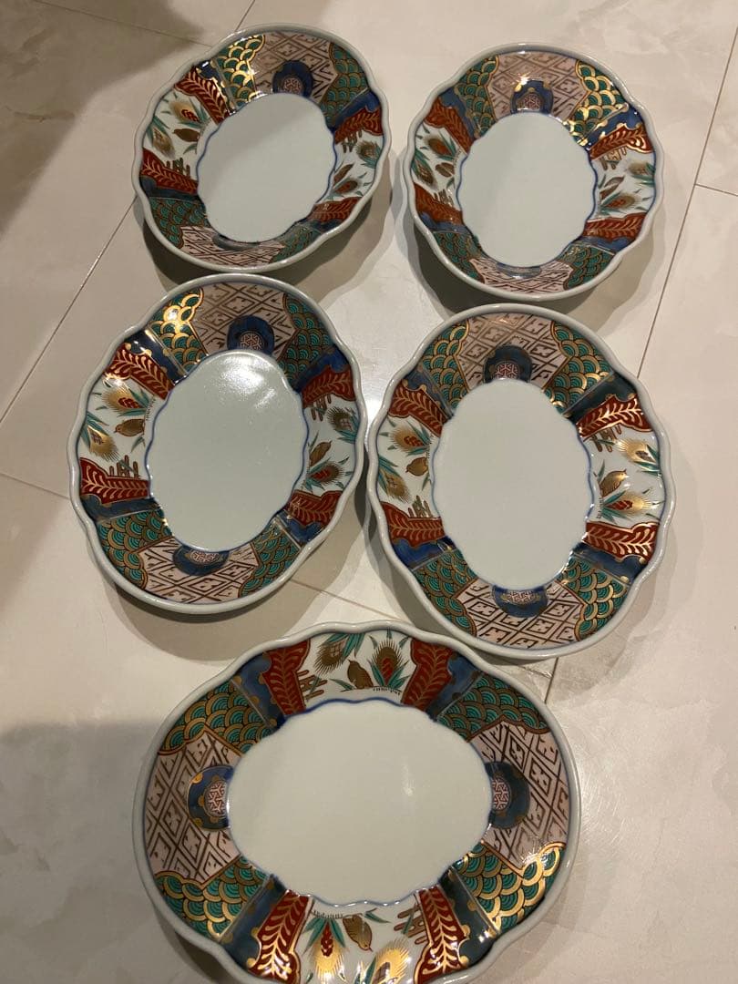 美品　長春富貴　伊万里　取り皿　古伊万里　菱形　金彩色絵　豪華　5枚セット 公式】アンティーク家具ラフジュ工房商品詳細ページ幕末〜明治期 富長