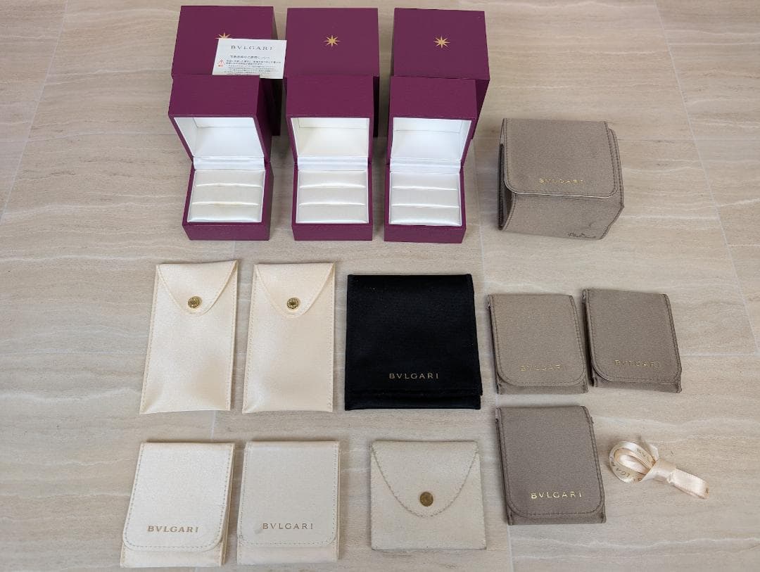 まとめ売り BVLGARI ブルガリ 指輪 ペア リング ケース 空き箱 ポーチ