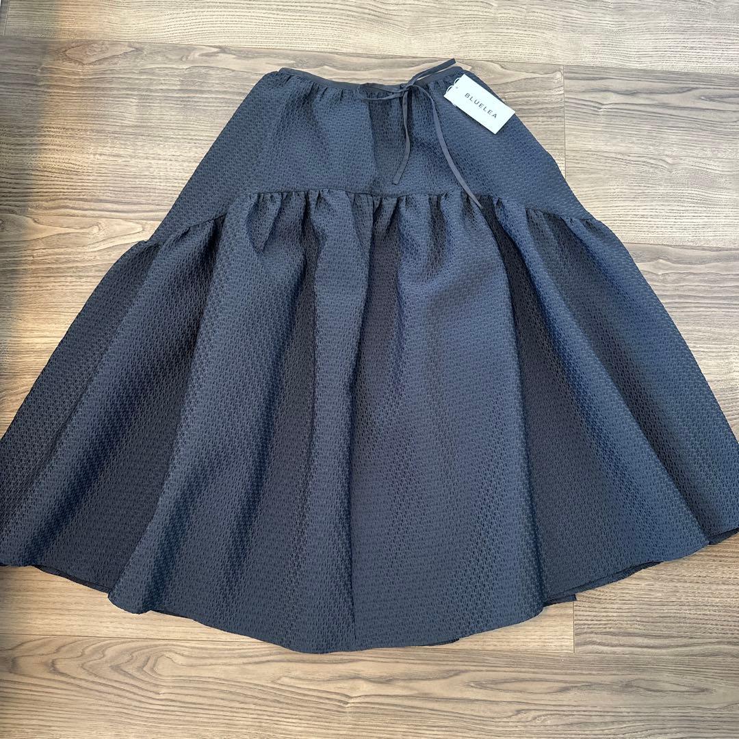 ブルレア Bluelea ジャガードスカート/チャコールグレー 38Bluelea