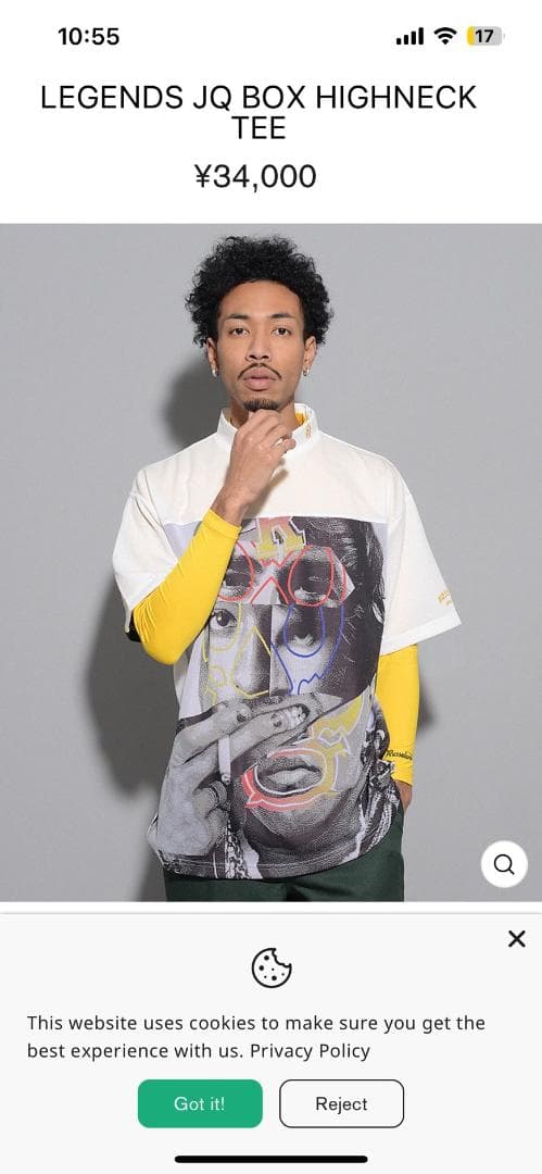 ラッセルノ LEGENDS JQ BOX HIGHNECK TEE サイズ6