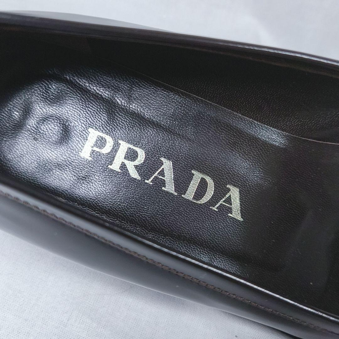 PRADA プラダ スクウェアトゥ キルトデザイン パンプス