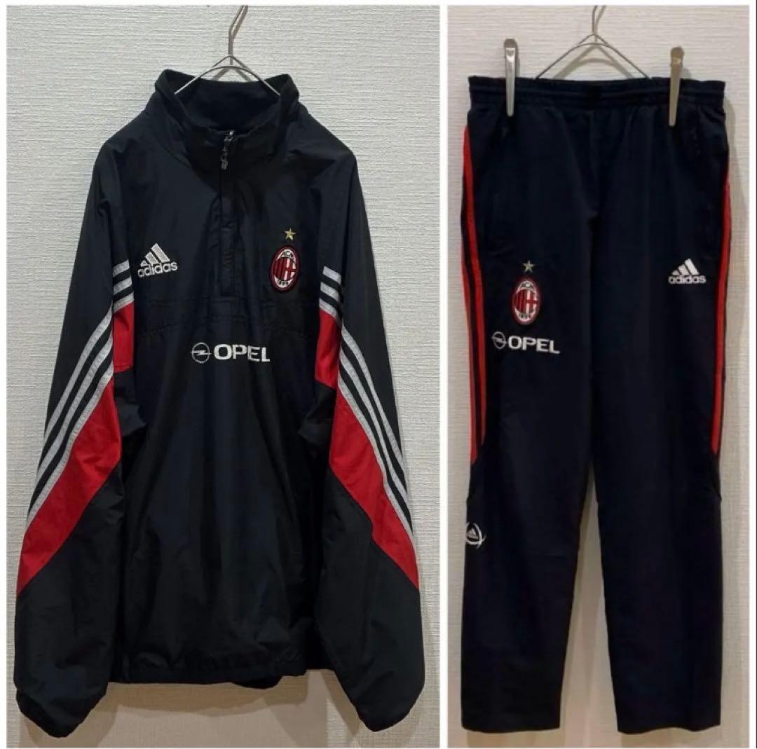 ACミラン セットアップ／アディダス プルオーバー リバーシブル パンツ