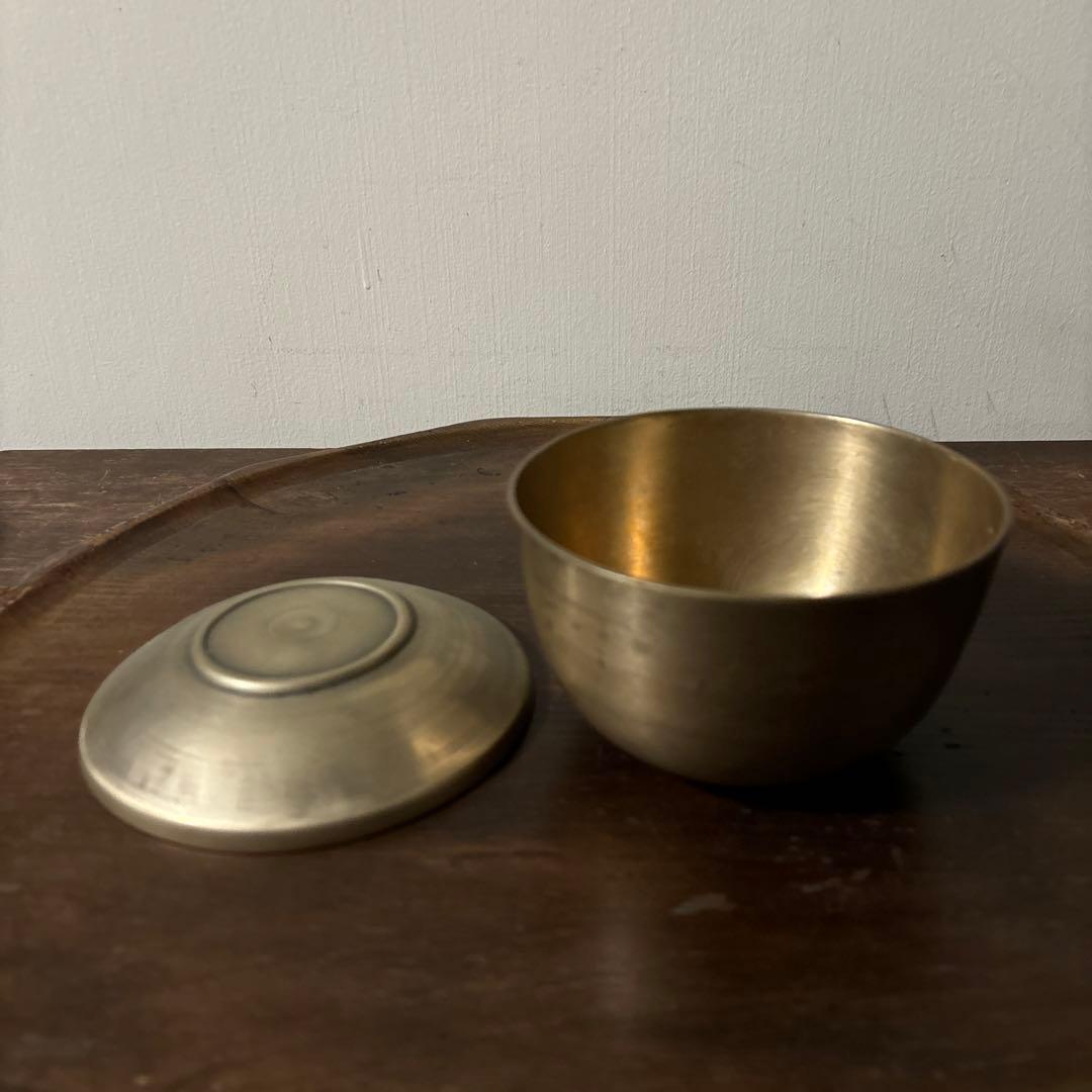 韓国 古い真鍮製の器 3点 その16アンティーク 古道具 韓国骨董 李朝