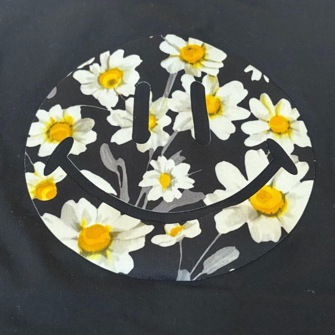ミカランセ ミカノ ニコちゃん 花柄 Tシャツ ショートパンツ セットアップ 黒