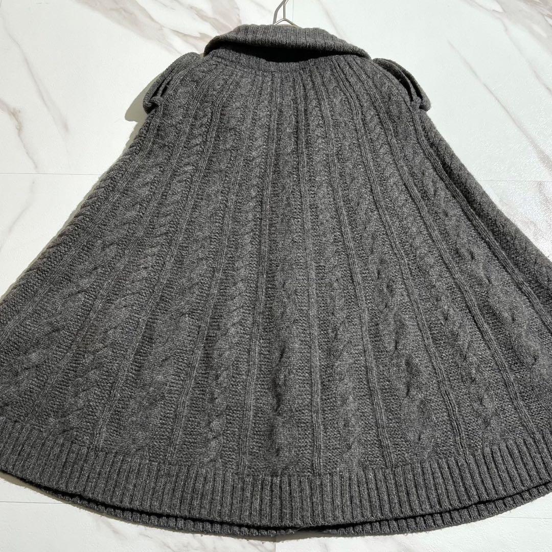 極美品/カシミヤ】バーバリーロンドン ポンチョ ストレッチ グレー系