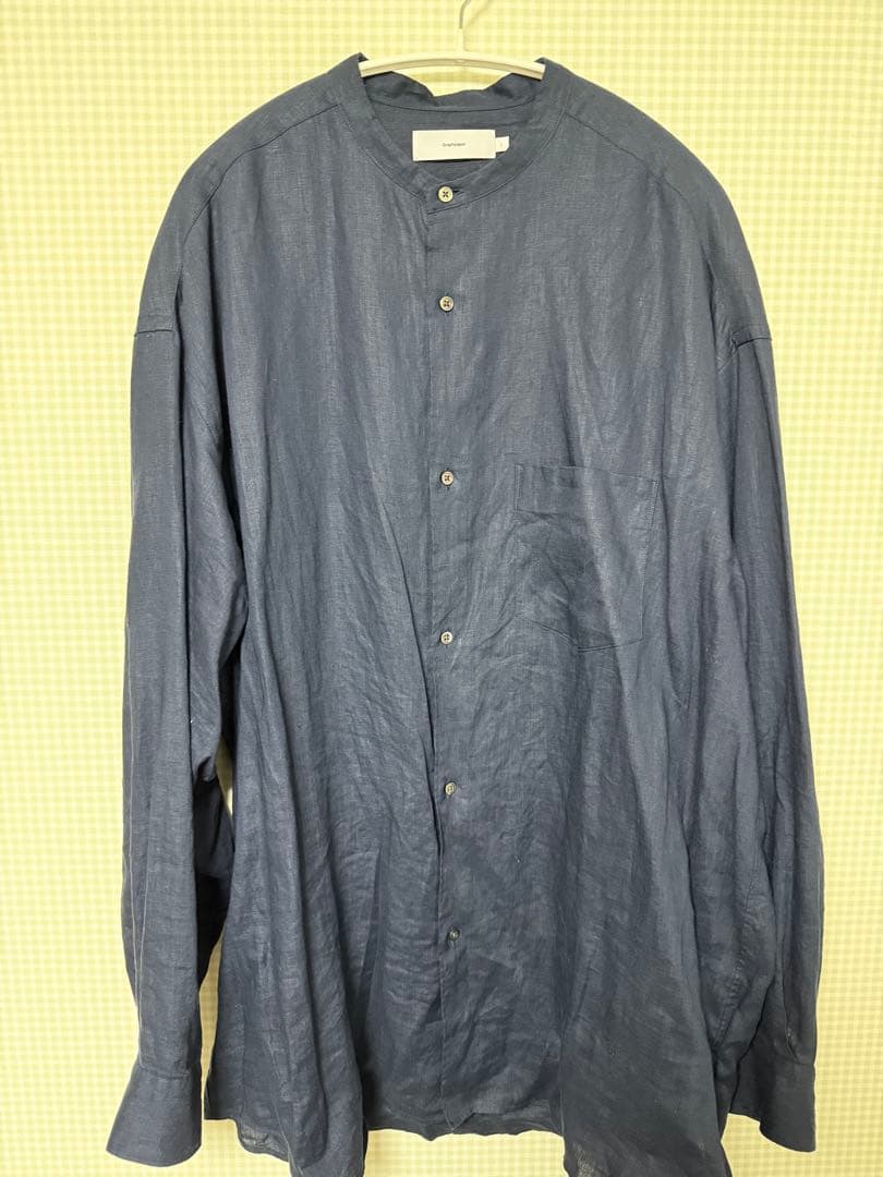 トップス Graphpaper Oversized Band Collar Shirt Broad L/S Oversized Band Collar Shirt – Graphpaper