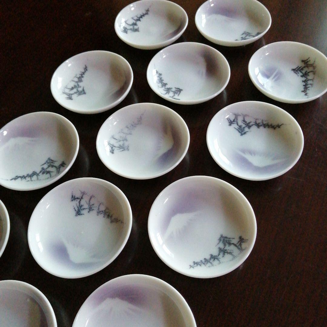 伊万里　吹墨富士小皿　13枚　8.6cm　明治～大正期