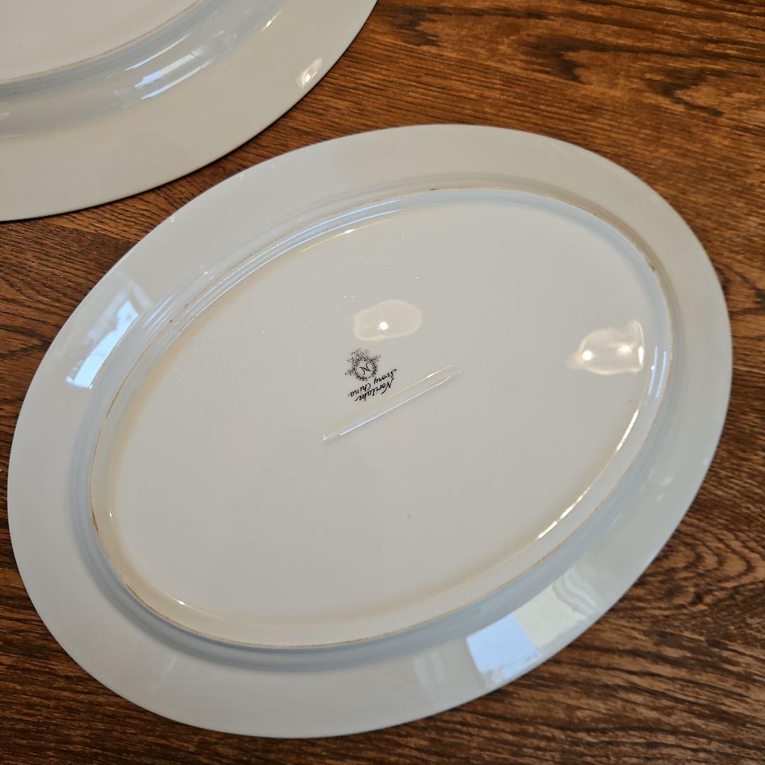 ☆Noritake☆ノリタケアイボリーチャイナ昭和レトロ大皿プレート2枚