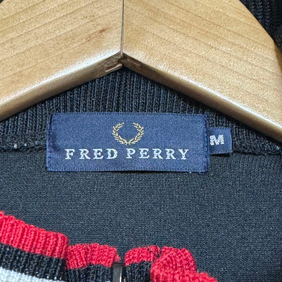 フレッドペリー】ベロアトラックジャケット ジャージ 赤刺繍ロゴ 襟