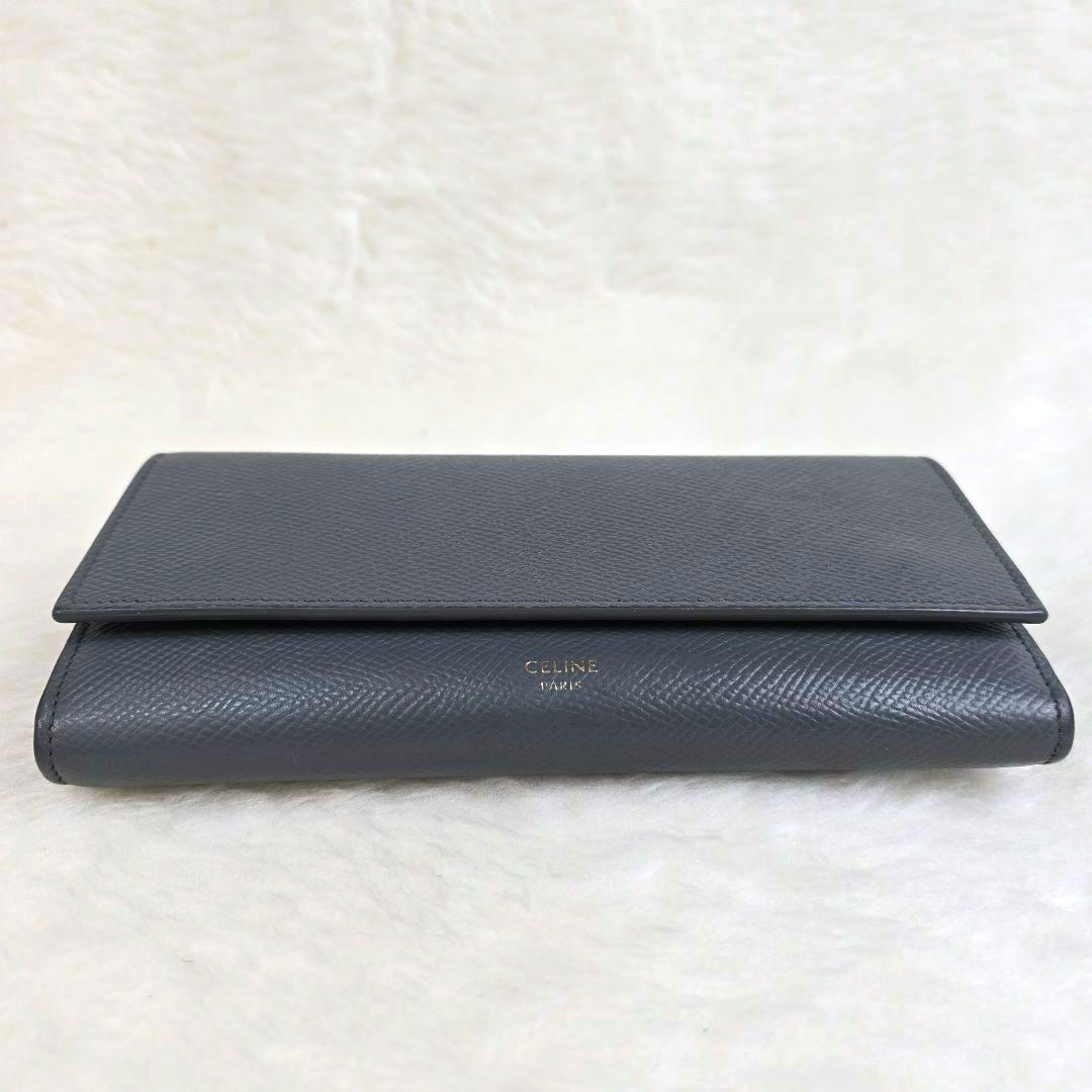 美品 CELINE 10B56 3BEL 09GM ラージ フラップウォレットの通販はau
