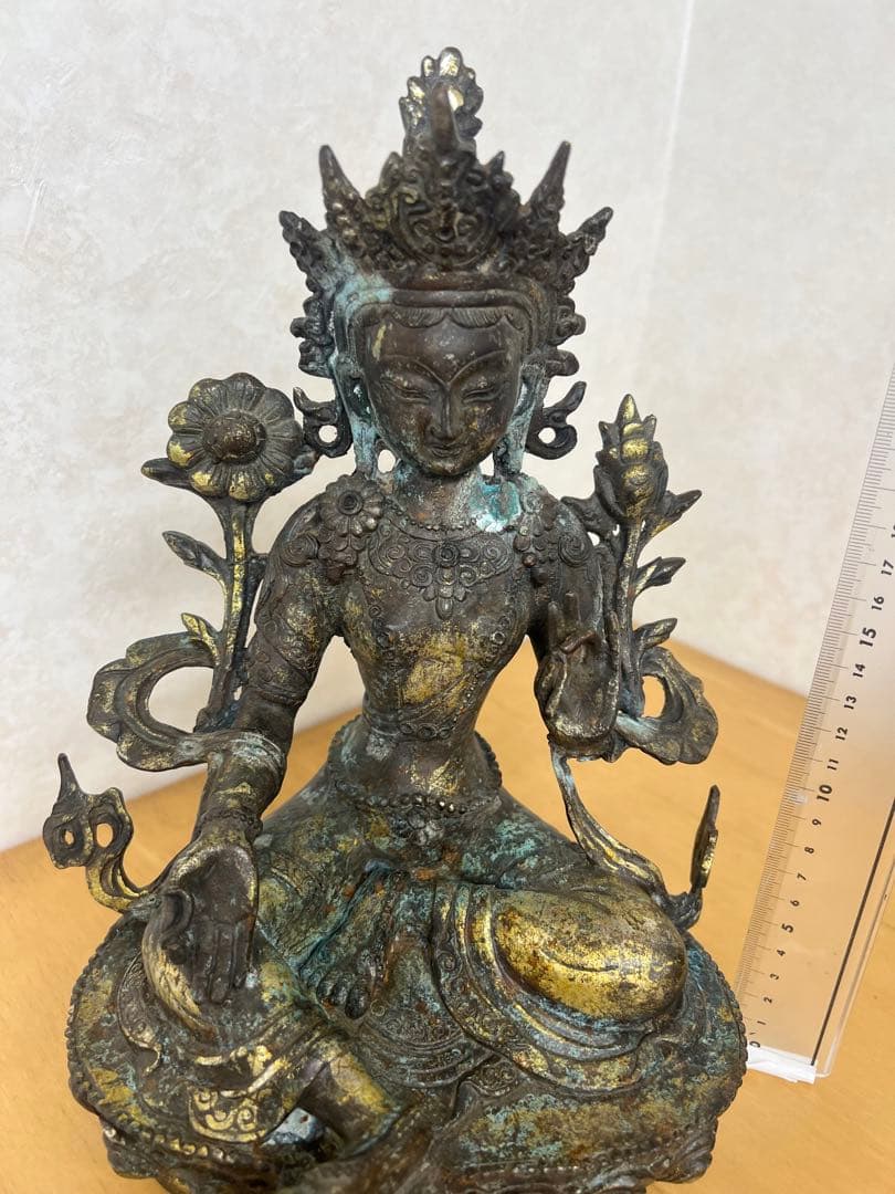 中国明朝青銅布達銅鎏金仏像骨董古美術アンティーク江戸仏像？！