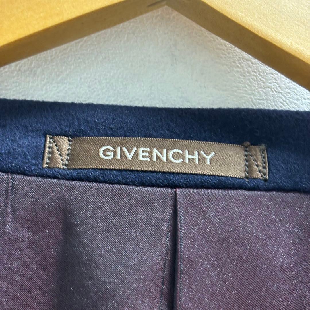 美品 GIVENCHY カシミヤ100% ネイビー ダブルブレスト コート