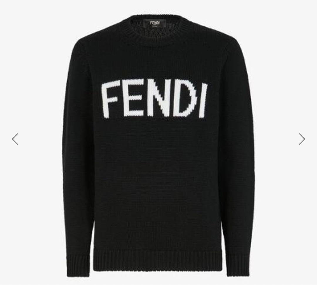 FENDI ブラック ニットセーター 44 Fendi FF Sweater - Men – myCompañero