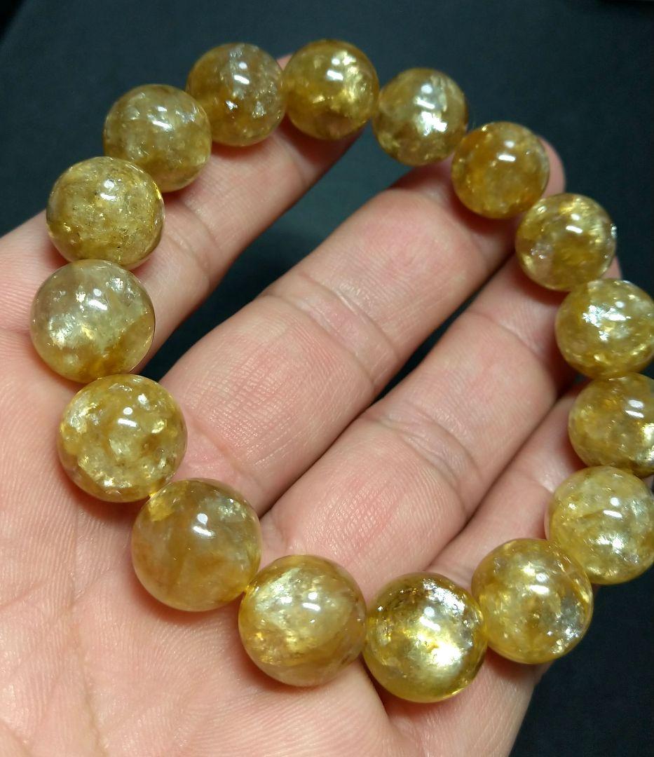 専用《マダガスカル産》ゴールデンマイカ 【美品】ブレスレット　１３㎜