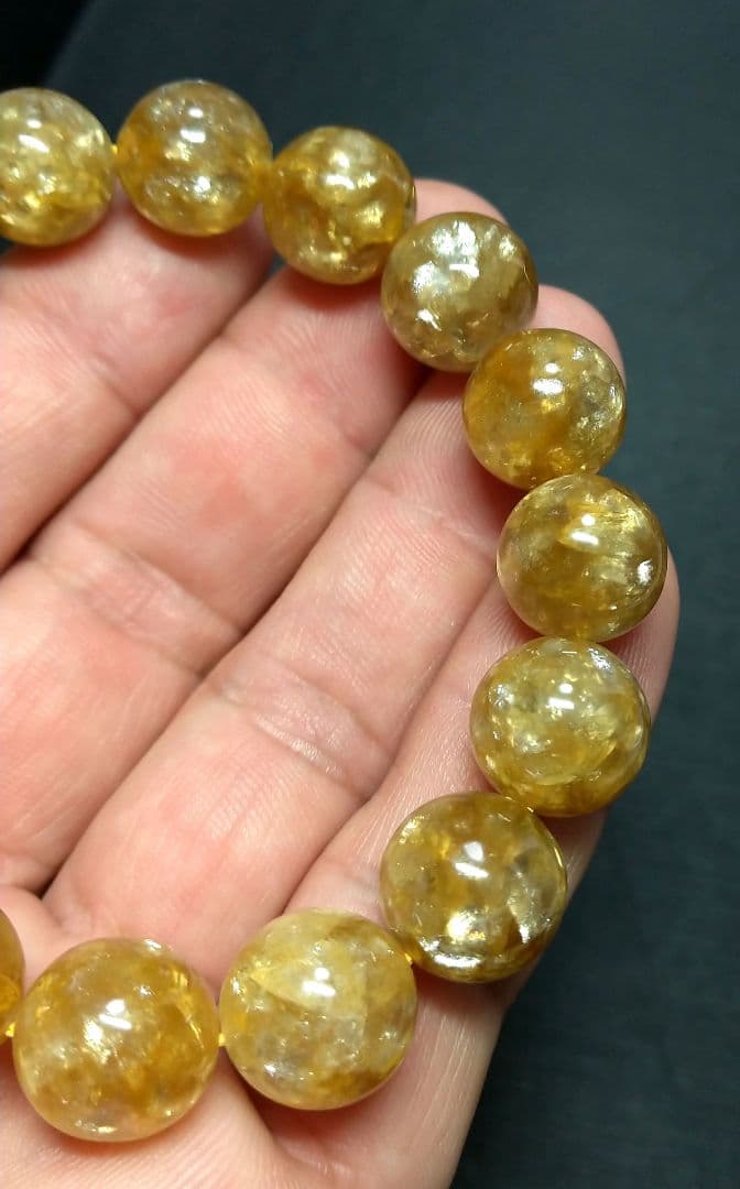 専用《マダガスカル産》ゴールデンマイカ 【美品】ブレスレット　１３㎜