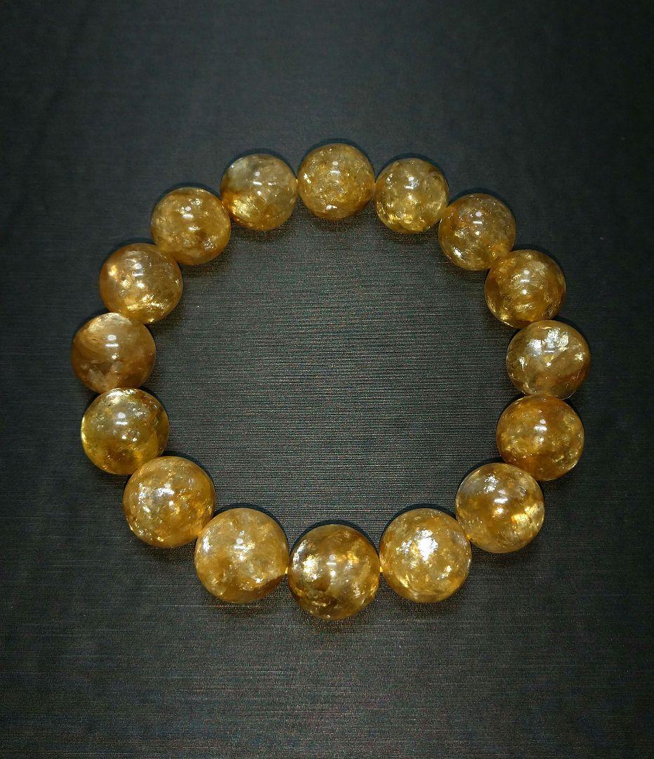 専用《マダガスカル産》ゴールデンマイカ 【美品】ブレスレット　１３㎜