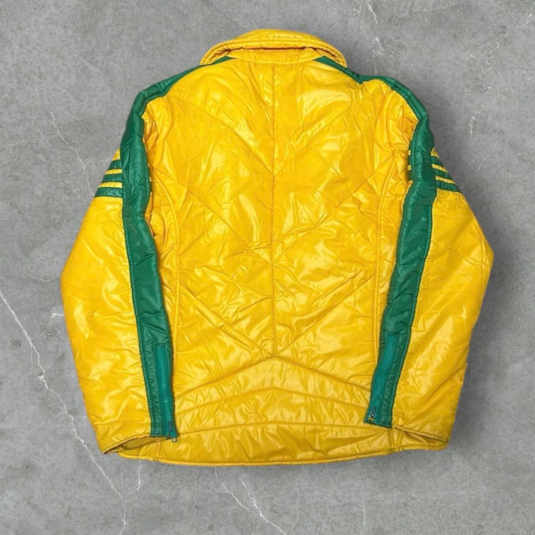 adidas デサント製 スキージャケット ダウンジャケット 80s ブラジル色