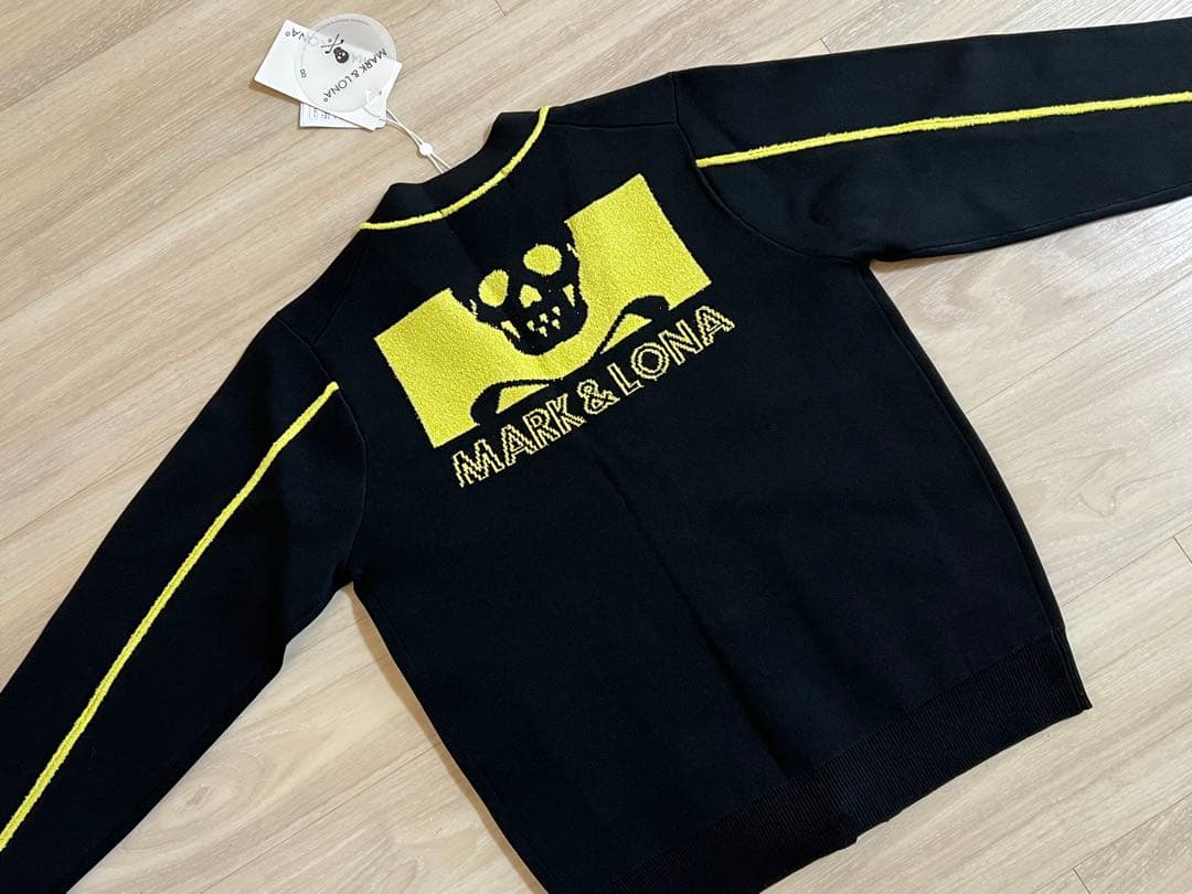 新品MARK & LONA カーディガン 38 ブラック/イエローの通販はau PAY