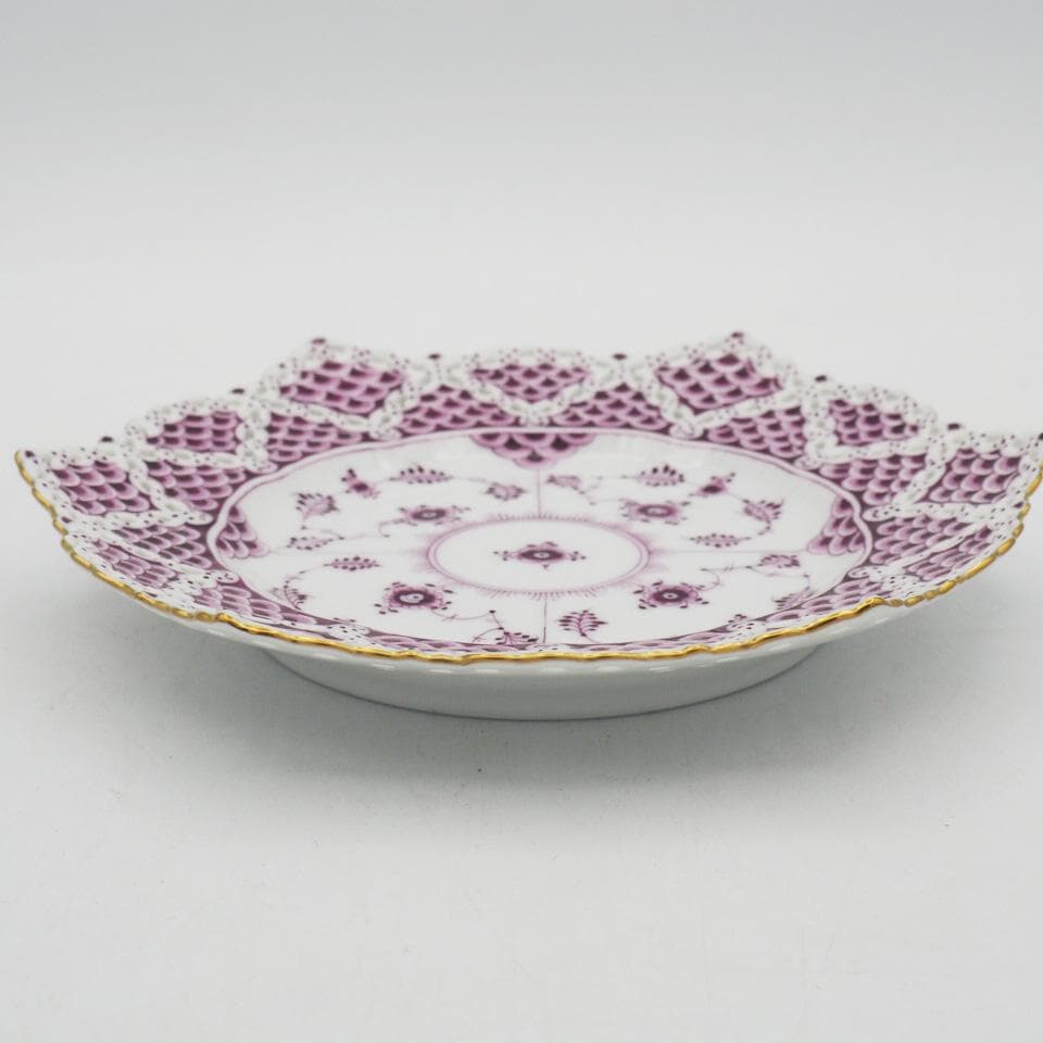 ロイヤルコペンハーゲン バーガンディ ダブルレース プレート 17.5cm #2