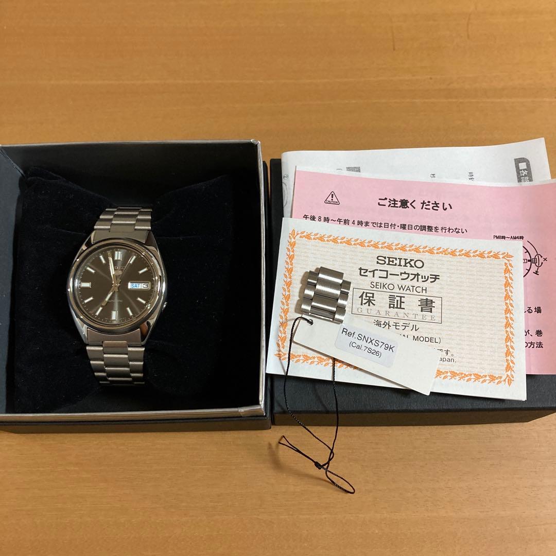 SEIKO5 SNXS79K cal.7S26 工具付き　自動巻　美品　セイコー SEIKO5 SNXS79K cal.7S26 工具付き 自動巻 美品 セイコー - メルカリ