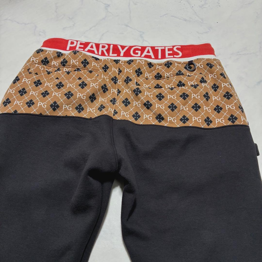 近年/XL]パーリーゲイツ ジョガーパンツ スウェット アーガイル柄 ロゴ