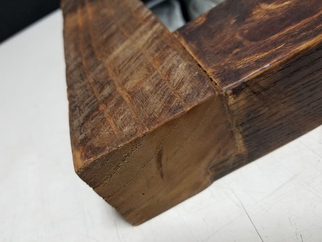 古木材 無垢 オールド エルム 楡の木 ガラス管 ウォール ミラー 壁掛け