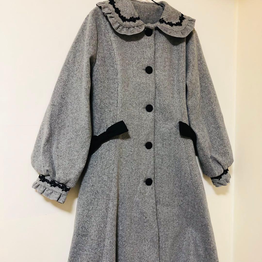 青木美沙子 しまむら ロングコート グレー サンプル品 - メルカリ