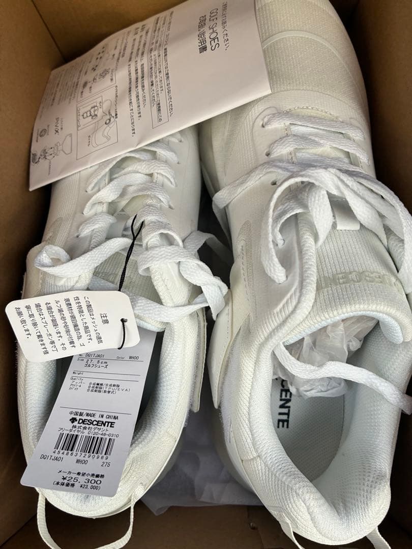 デサント ゴルフシューズ ホワイト　27.5cm 新品
