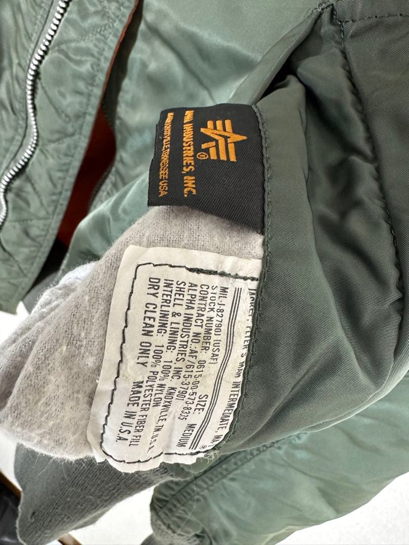 90s 濃緑 alpha USA製 MA1 ma-1 アメカジ バイカー 米国製 - メルカリ