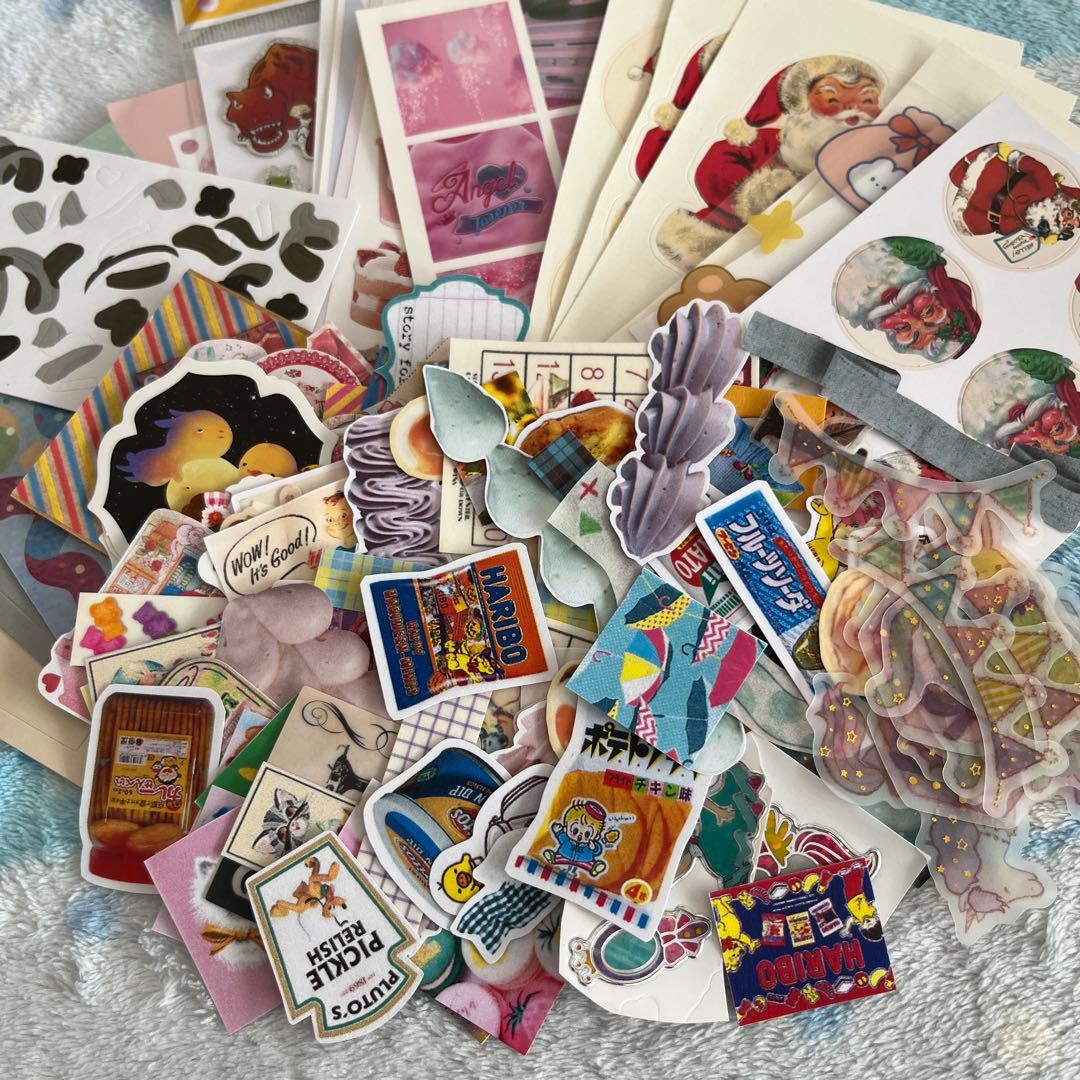 おすそ分けファイル中身 コラージュ素材 デコシールジャンクジャーナル