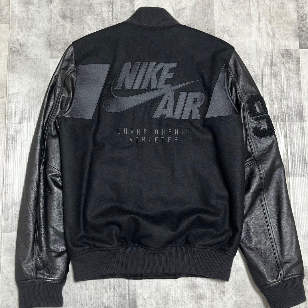 極美品◇本革【ナイキ/NIKE】デストロイヤージャケット ブラック 袖