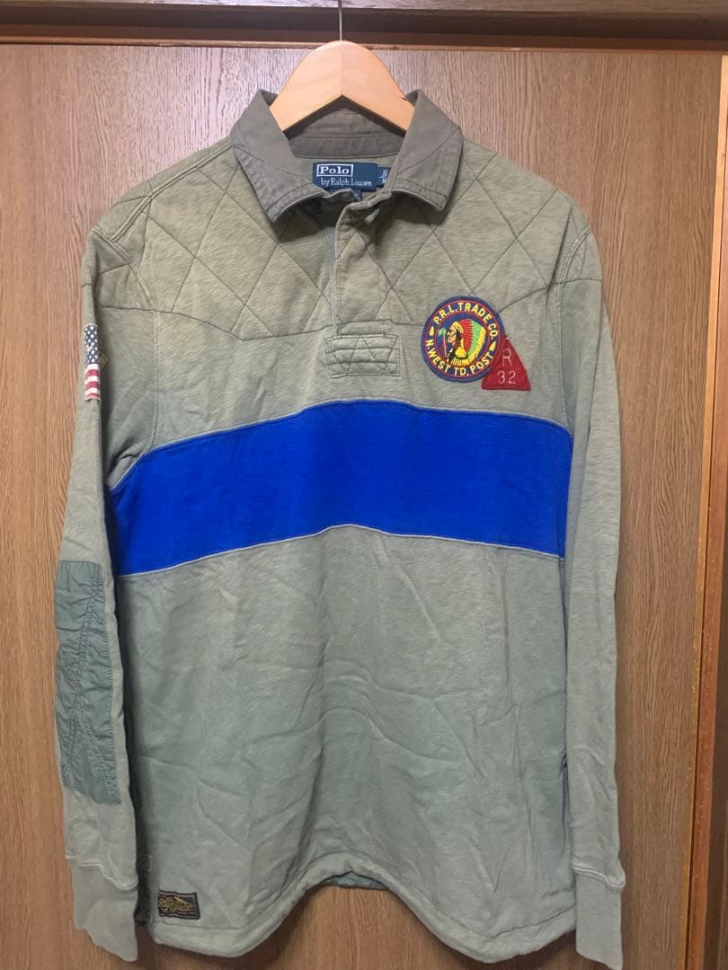 レア ラルフローレン ラガーシャツ INDIAN ビンテージ stabridge 00's Polo Ralph Lauren ラルフローレン ラガーシャツ (XL)/A3156SH-S