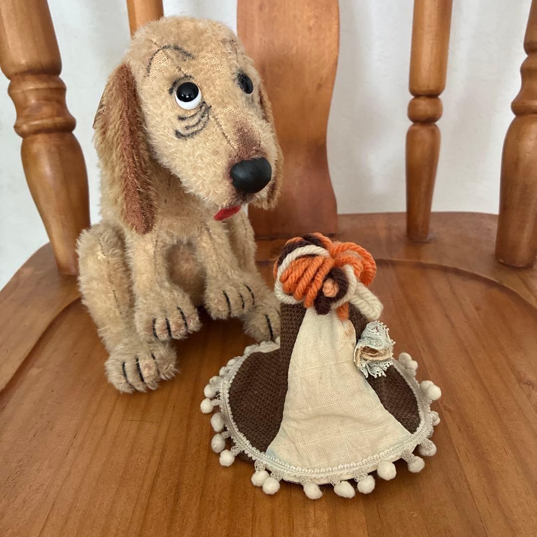 国内作家 ケイタベア いぬのぬいぐるみ 帽子付き アンティーク 一点物