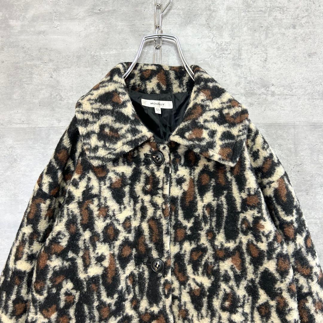 moussy マウジー BACK TUCK A LINE コート レオパード柄 - メルカリ