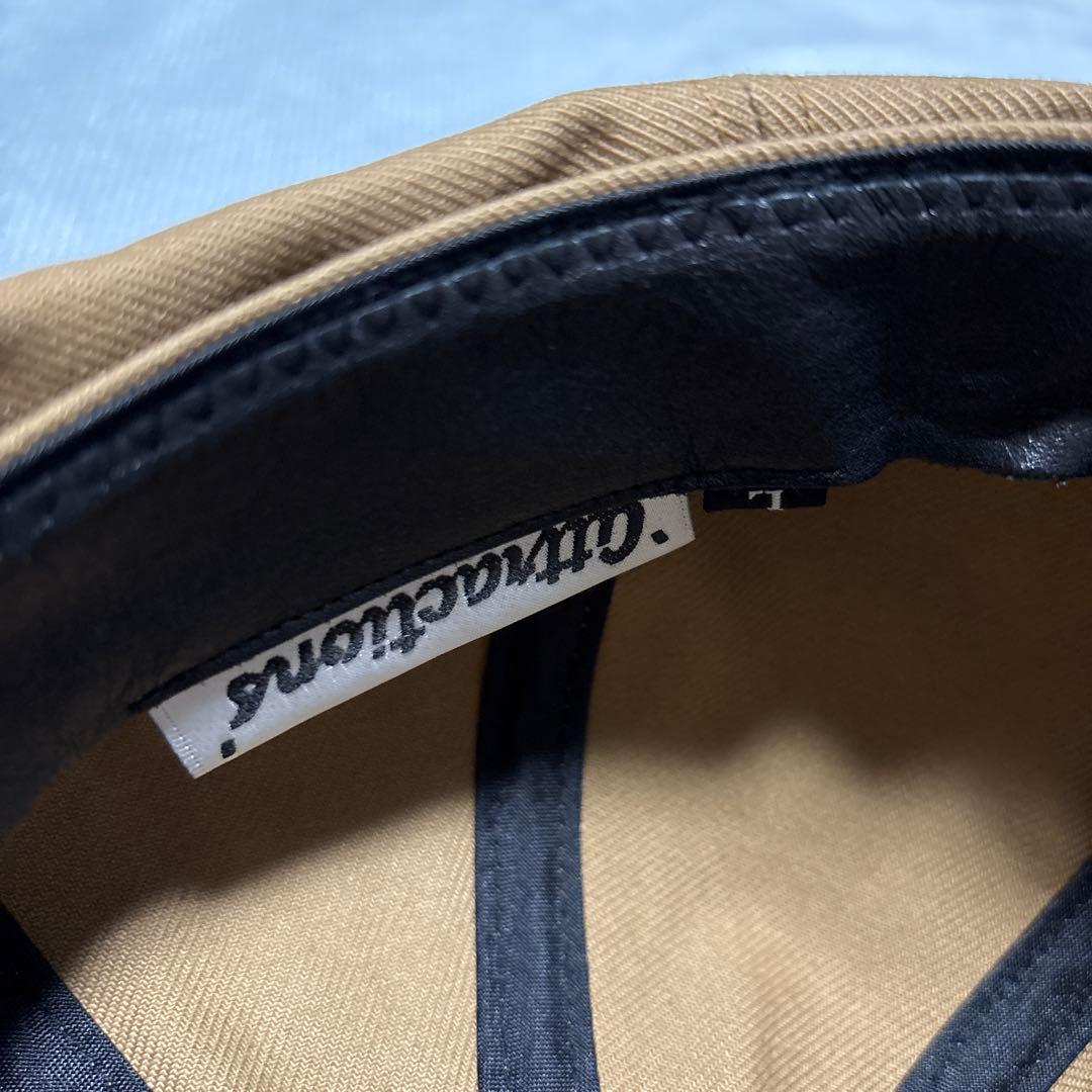 Attractions アトラクションズ 豪華本革＋綿 ブラウン キャスケット帽