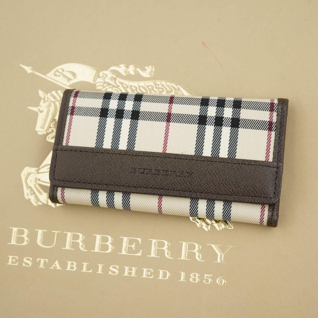 新品未使用品　BURBERRY LONDON キーケース　ノバチェック　ブラウン 楽天市場】【未使用品】BURBERRY バーバリー キーケース 6連キーケース