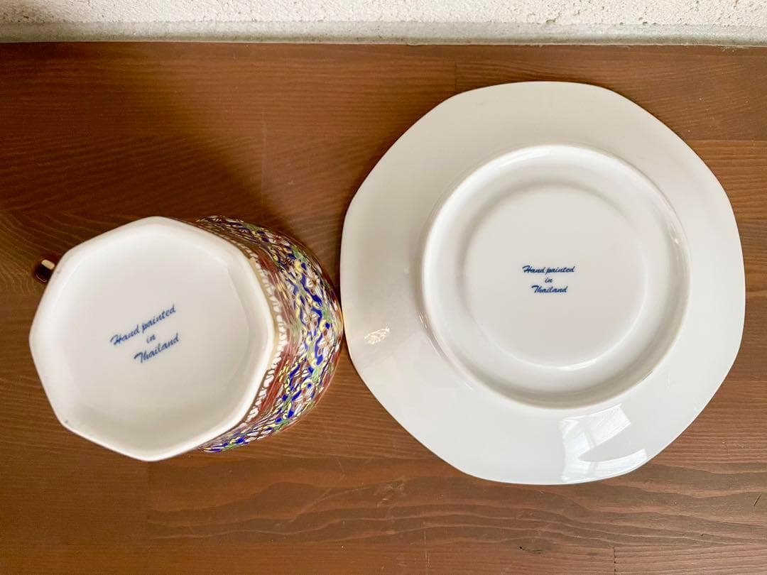 未使用 ベンジャロン焼 茶器 ティーセット カップ 小物入れ ポット