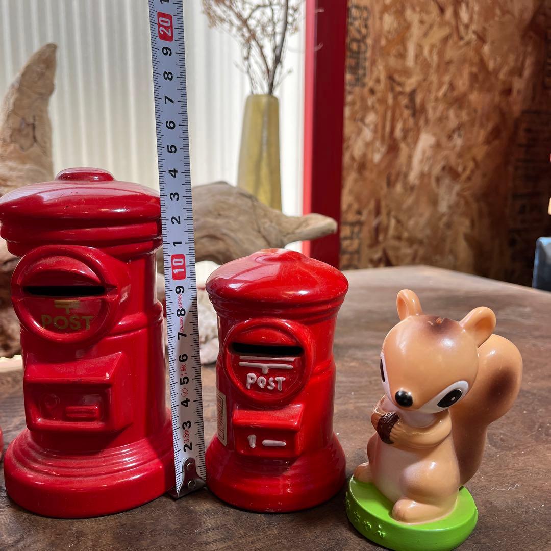 レトロ／郵便ポスト貯金箱／希少／特大・大・中・小【まとめ売り4点