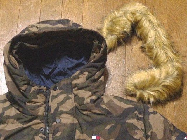 大きい】5L6L4XL5XL日本サイズ位トミーヒルフィガー迷彩ダウンジャケット