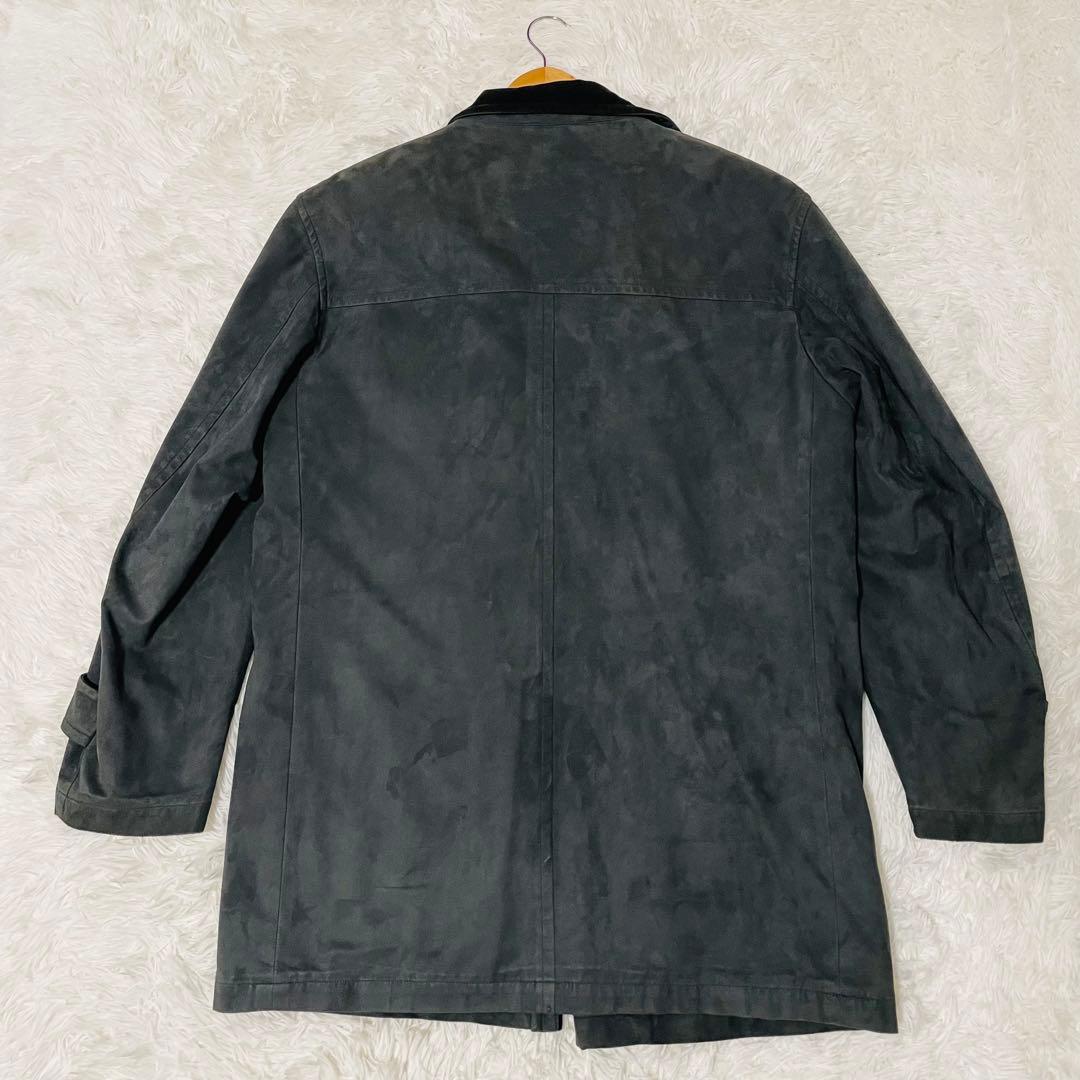 バーバリーロンドン フェイクレザー ステンカラーコート ノバチェック