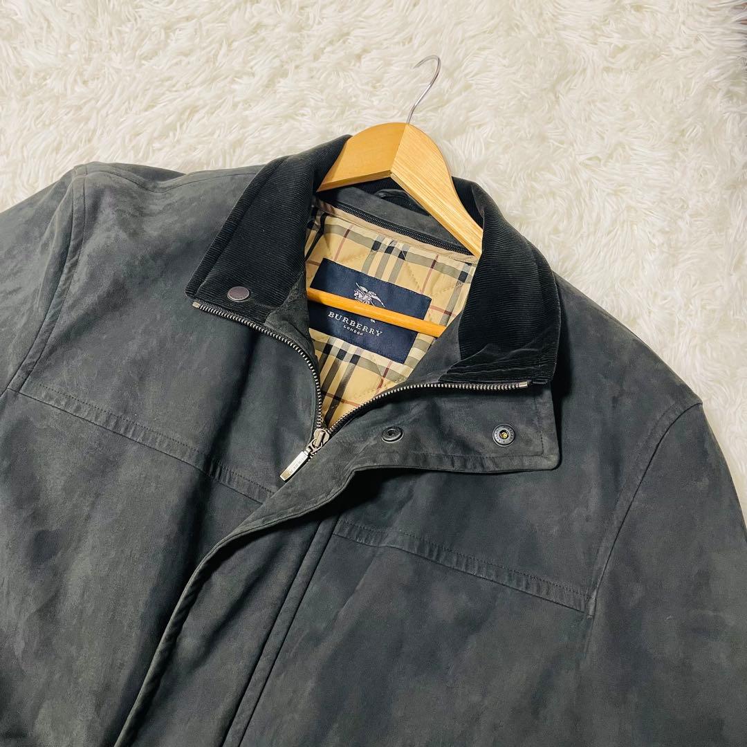 バーバリーロンドン フェイクレザー ステンカラーコート ノバチェック