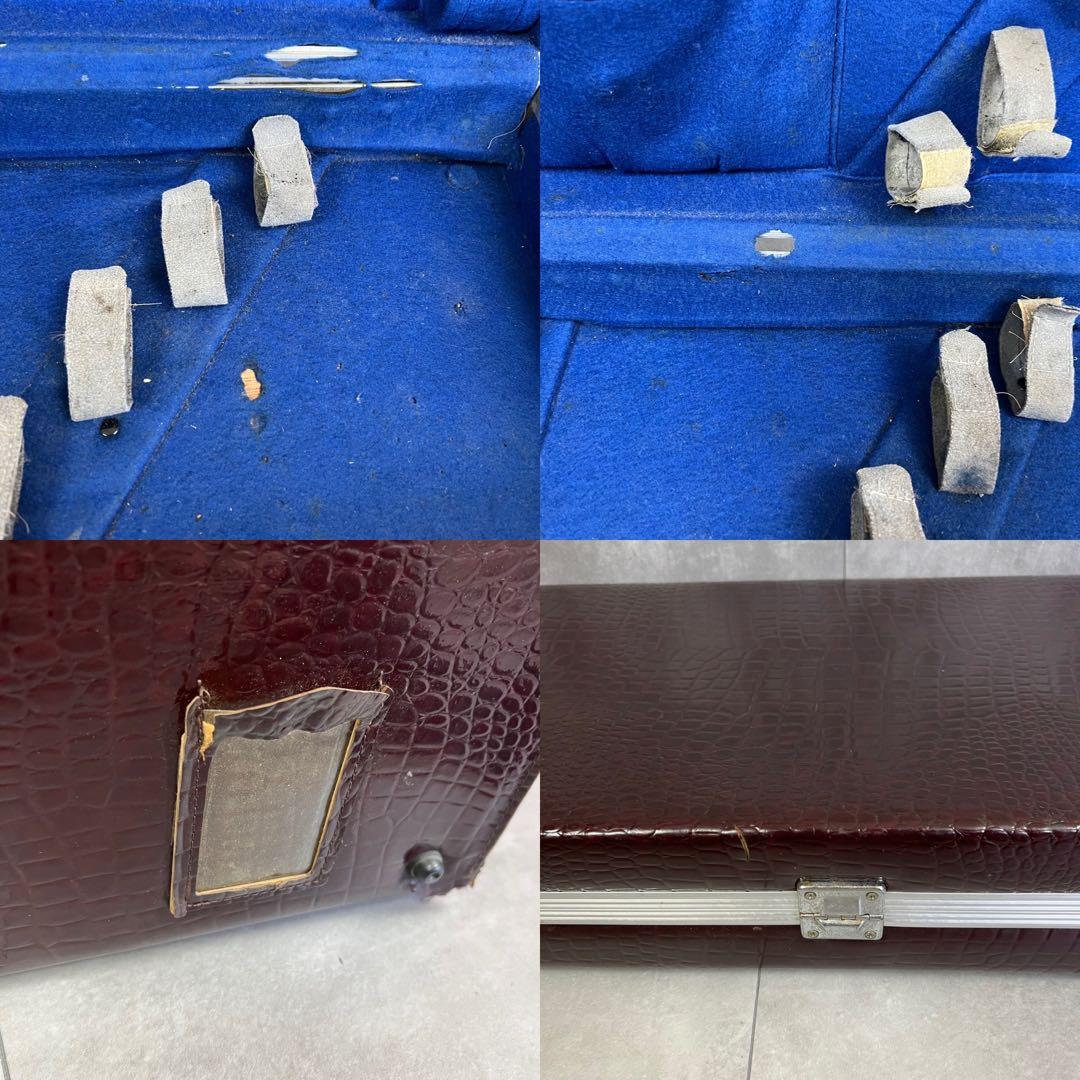 尺八 クロコ調レザーハードケース 10本収納 持ち運び 長方形 和楽器