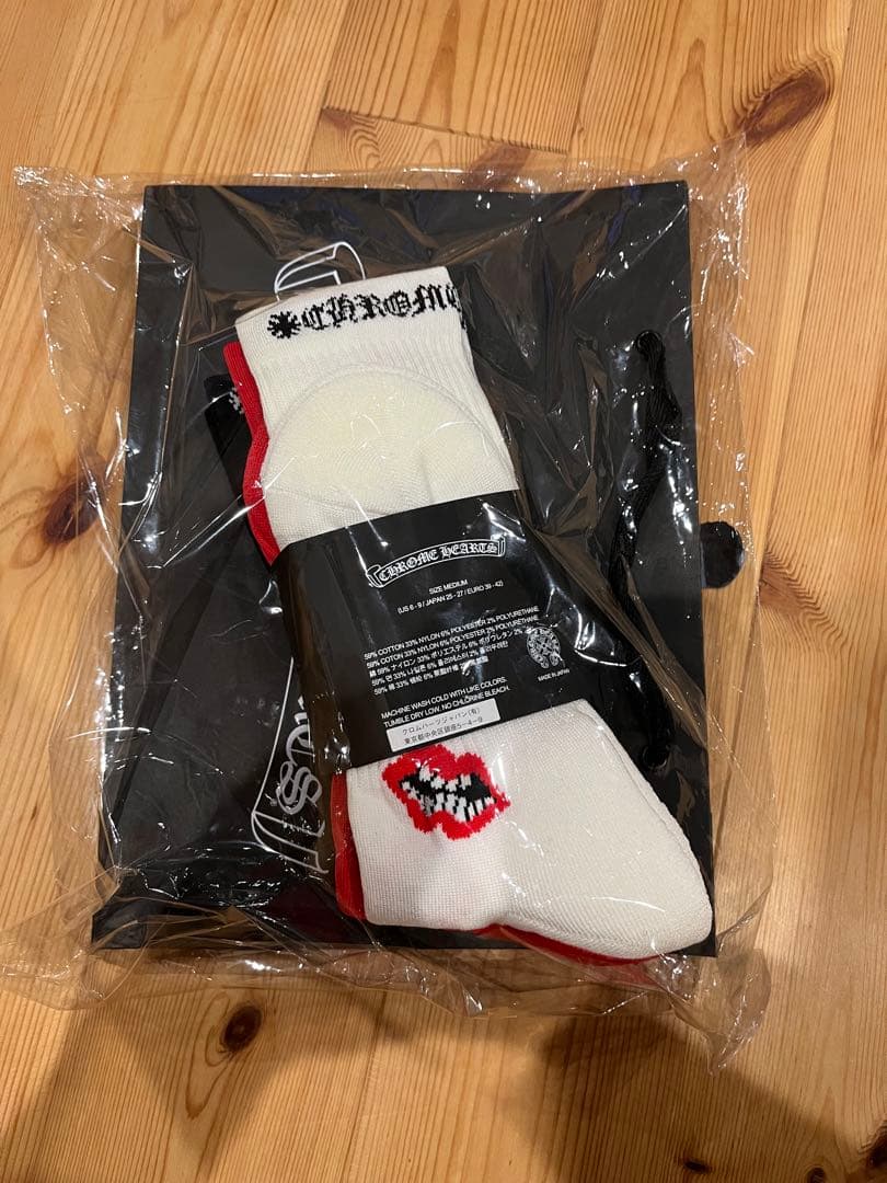 クロムハーツ ソックス　3枚セット クロムハーツ】CHOMPER 靴下 ☆3色セット ☆ 男女兼用 (CHROME HEARTS