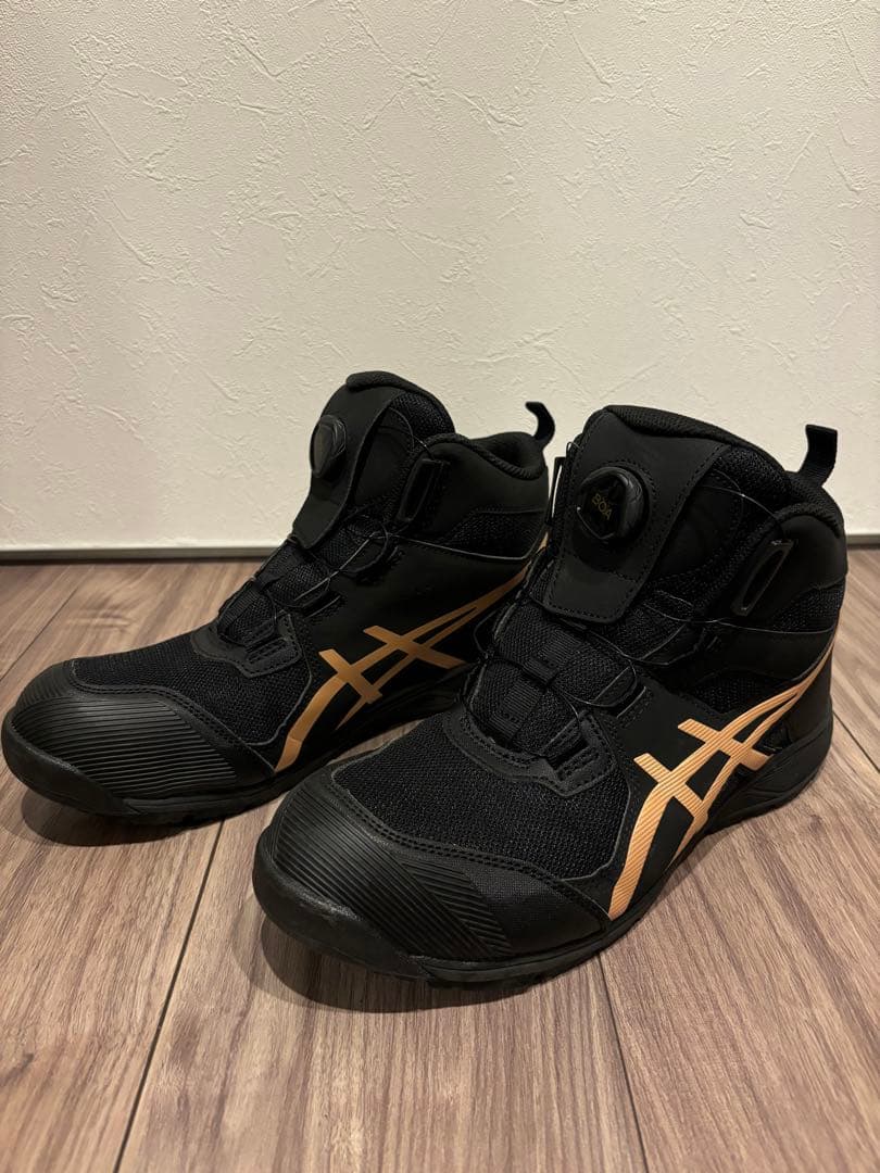 ASICS 安全靴 限定カラー　ゴールド asics - 《新品》限定色asics安全靴cp302 ゴールド×ブラック26.5cm⑥の